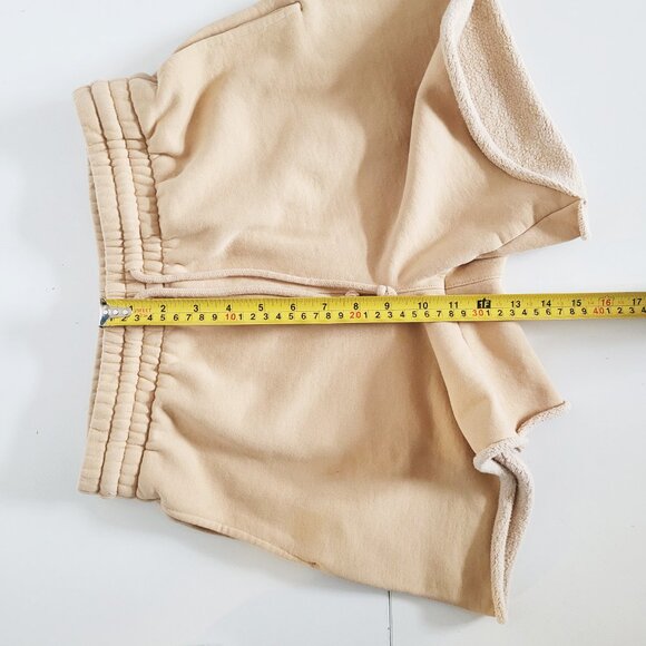 Aritzia TNA CozyAF Fleece Beige Tan High Waist Shorts - Size S - Picture 9 of 10